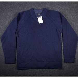 Vintage BKE Buckle Sweater Mens Medium M Knit Long Sleeve Blue V Neck Y2K NWT